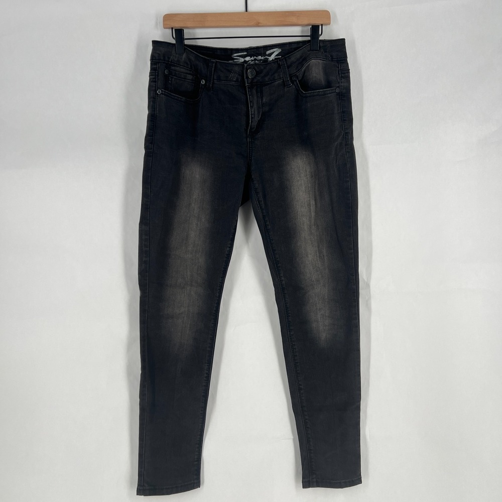 Seven7 Leggings Jeans Womens 10 Black Cotton‎ Stretch Everyday Wear Mid Rise